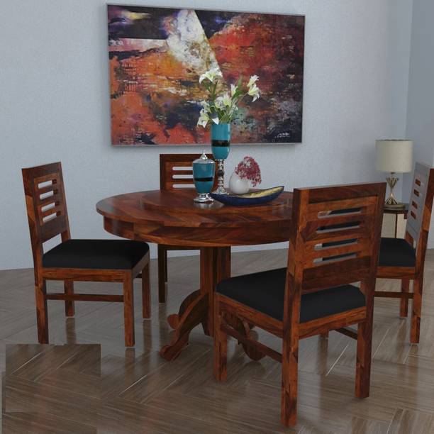 Cherry Wood Rosewood (Sheesham) Solid Wood 4 Seater Dining Set