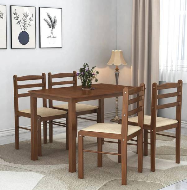Flipkart Perfect Homes Quattro Solid Wood 4 Seater Dining Set
