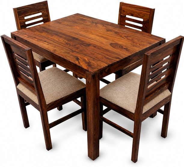 Rozwood Arts Sheesham 4 Seater Dining Set Solid Wood 4 Seater Dining Set