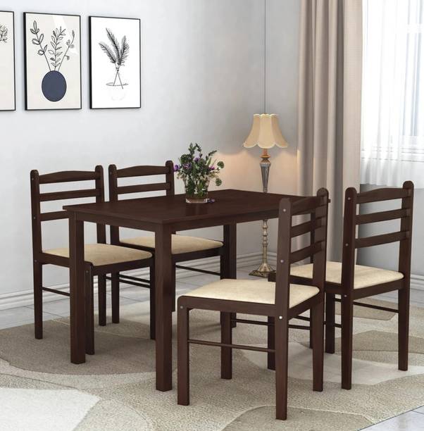 Flipkart Perfect Homes Quattro Solid Wood 4 Seater Dining Set