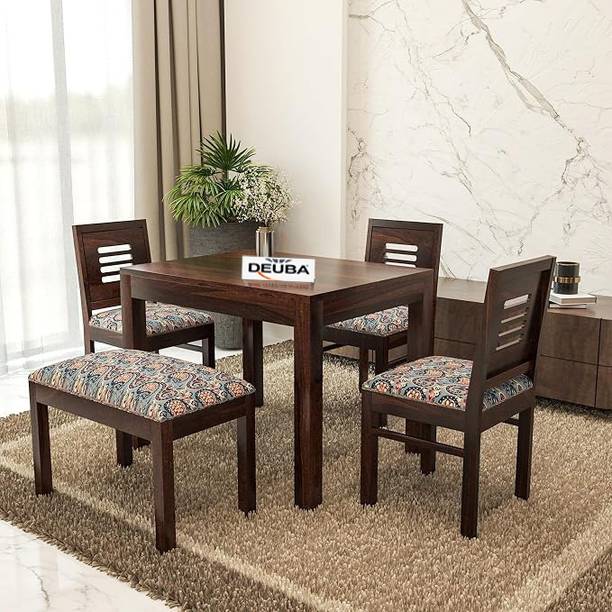 Deuba Solid Woode Pure Sheesham Solid Wood 4 Seater Dining Set