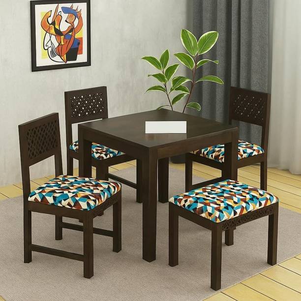 Kendalwood Furniture Premium Dining Room Furniture Wooden Dining Table with 3 Chairs & 1 Bench Solid Wood 4 Seater Dining Set