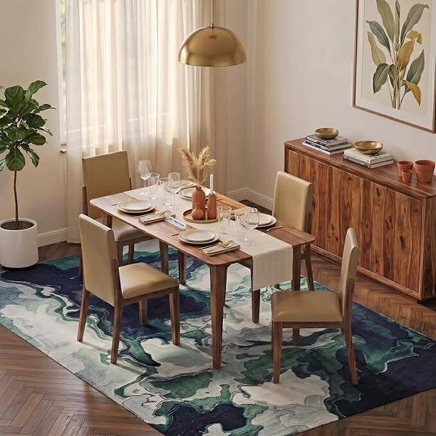 DecorNation Italiana Solid Wood 4 Seater Dining Set