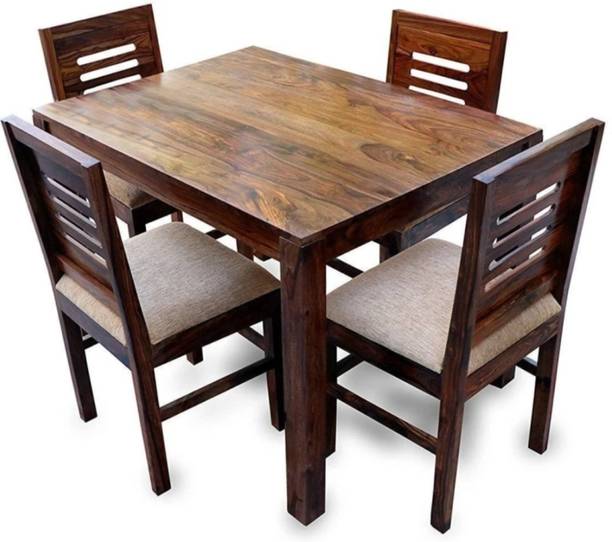 HITESH Solid Wood 4 Seater Dining Set