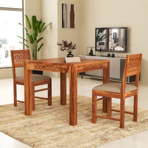 TRUE FURNITURE Rosewood ( Sheesham ) Solid Wood 2 Seater Dining Set