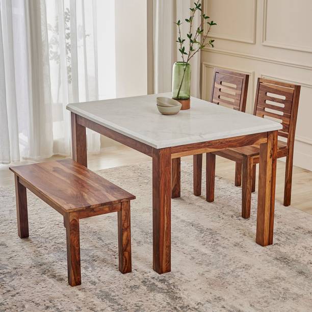 Worldwood 100% Pure Sheesham Rosewood Solid Wood 4 Seater Dining Set