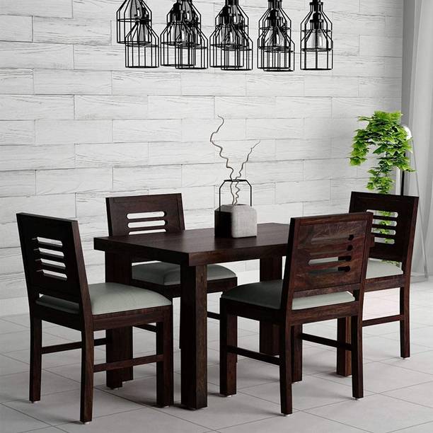 TRUSTCRAFT Premium Dining Table 4 Seater | Wooden Dining Table Set for Home & Dining Room Solid Wood 4 Seater Dining Set