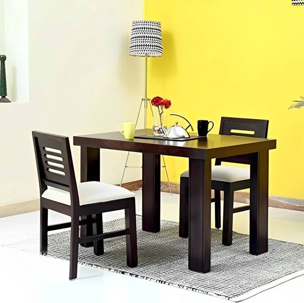 LOONART Solid Sheesham Wood Two Seater Dining Set For Dining Room, Café. Solid Wood 2 Seater Dining Set