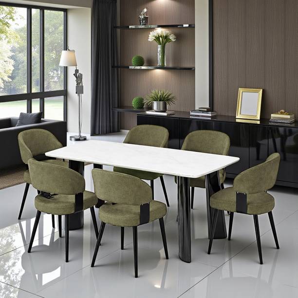 THE ATTIC The Attic Estella Urban 6 Seater Dining Set Metal 6 Seater Dining Set