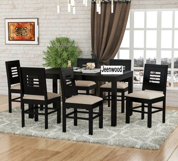 JeenWood Beautiful Dining Set In Sheesham Wood In Living Room Solid Wood 6 Seater Dining Set