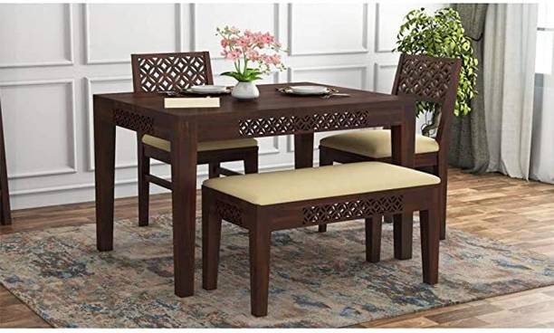 SHRI RAM ENTERPERISES Solid Wood 4 Seater Dining Table