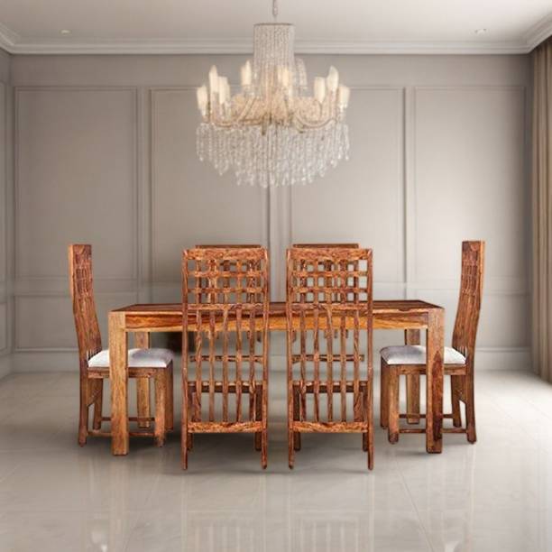 Kendalwood Furniture Premium Dining Room Furniture Wooden Dining Table with 6 Chairs Solid Wood 6 Seater Dining Set