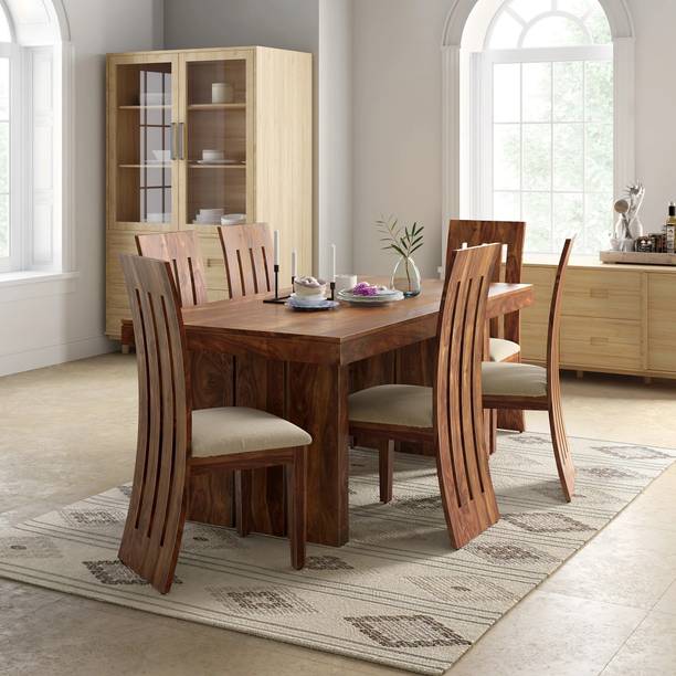 Flipkart Perfect Homes PureWood Sheesham 6 Seater Dining Set