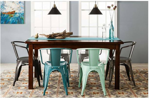 APRODZ Solid Wood 6 Seater Dining Set