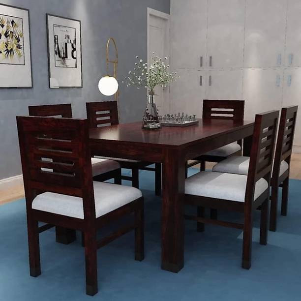 Mooncraft Solid Wood 6 Seater Dining Set