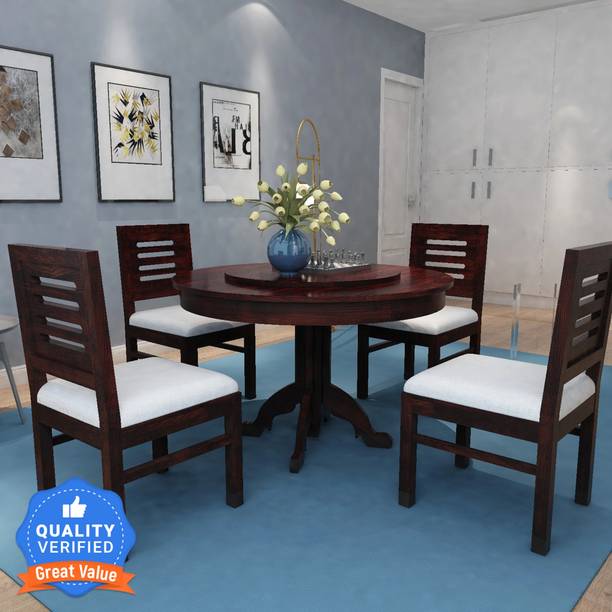 Cherry Wood Rosewood (Sheesham) Solid Wood 4 Seater Dining Set