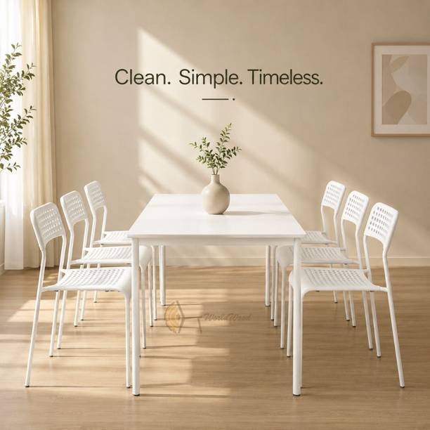 Flipkart Perfect Homes Indoor Dining Room & Living Room Metal 6 Seater Dining Set