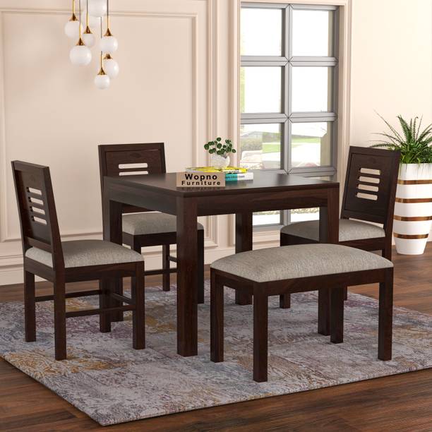 Wopno Furniture Solid Wood 4 Seater Dining Set