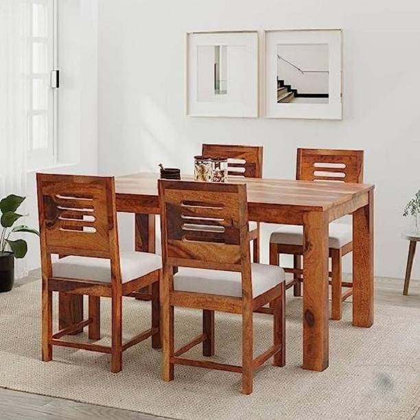 jangid Handicraft Sheesham Solid Wood 4 Seater Dining Table With 4 Chairs Dining Room Furniture Solid Wood 4 Seater Dining Set