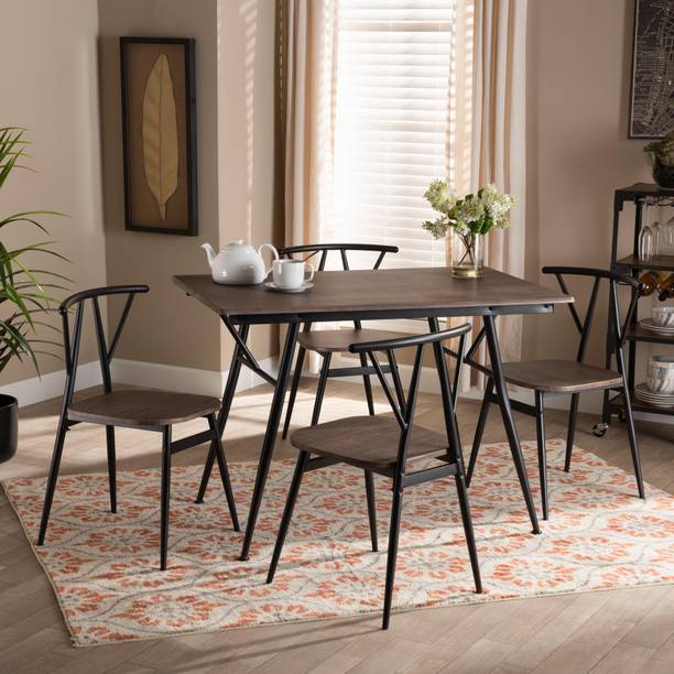 SMAART CRAAFTS Engineered Wood 4 Seater Dining Set