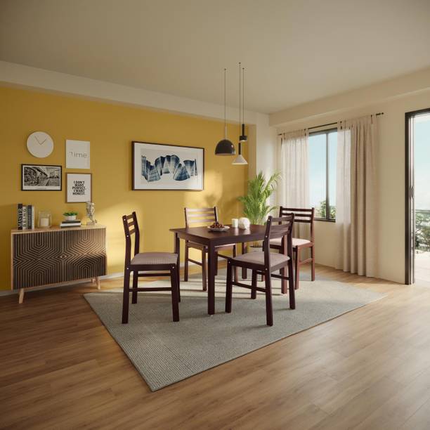 Godrej Interio Estana Solid Wood 4 Seater Dining Set