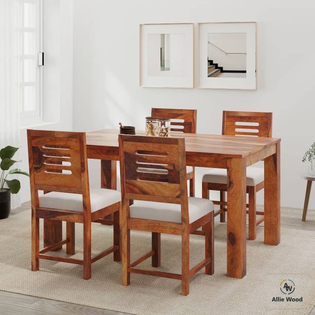 Cherry Wood Rosewood (Sheesham) Solid Wood 4 Seater Dining Set