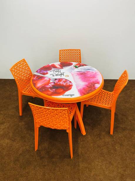 MSR PLASTIC DINNIG TABLE SET INDOOR OUTDOOR 1+4 Plastic 4 Seater Dining Set