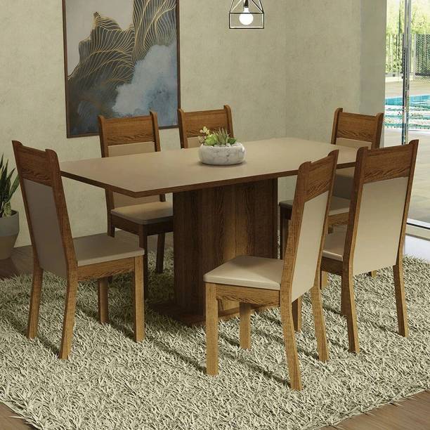 Madesa Augusta Dining Set Engineered Wood 6 Seater Dining Set