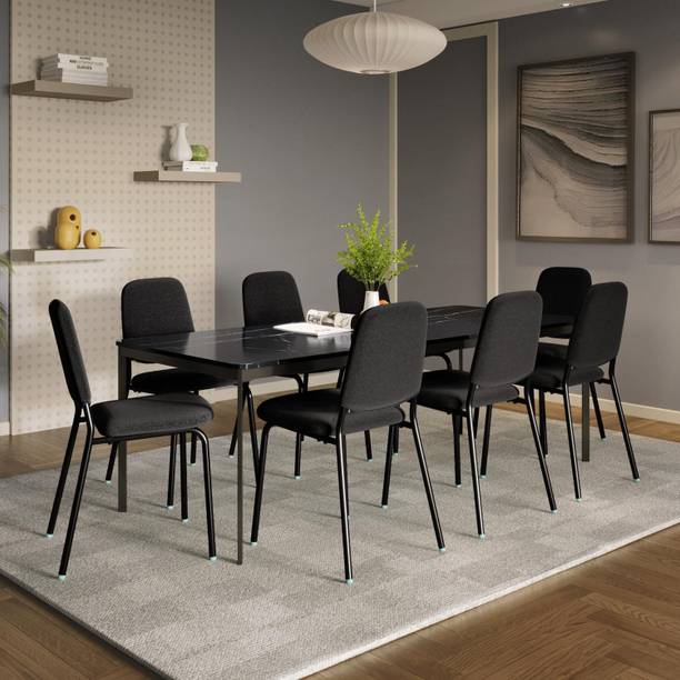Interio by Godrej Franky and Kalyx Metal 8 Seater Dining Set