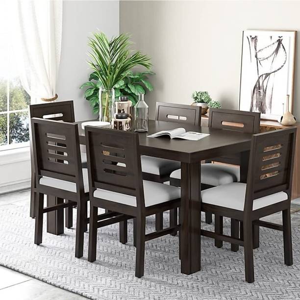 Dholamaru Solid Sheesham Wood Six Seater Dining Set For Dining Room/ Kitchen || Solid Wood 6 Seater Dining Set
