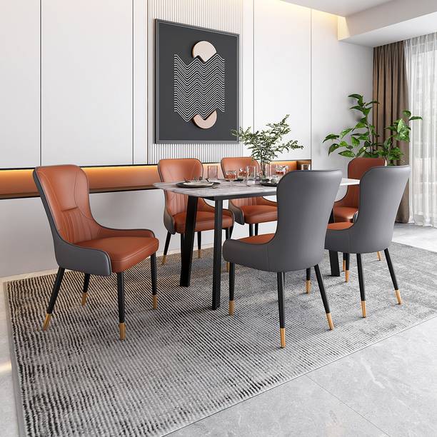 Durian ALASKA Metal 6 Seater Dining Set