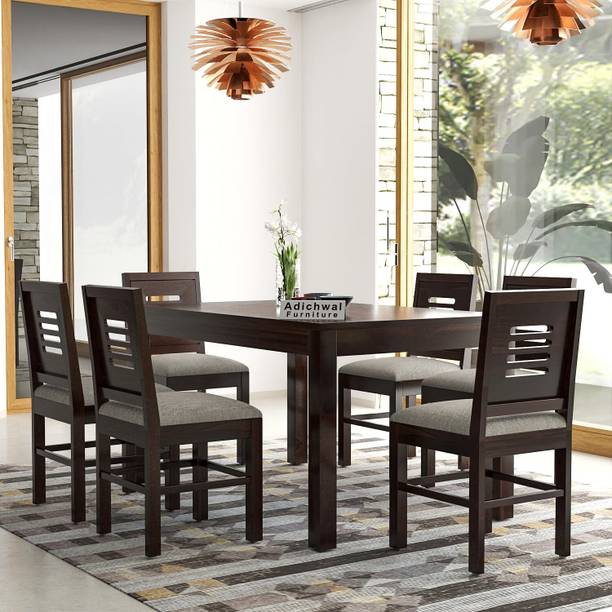 Devsignature INDIAN SOLID WOOD SIX SEATER DINING SET Solid Wood 6 Seater Dining Set