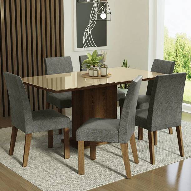 Madesa Alexis Dining Room Engineered Wood 6 Seater Dining Set