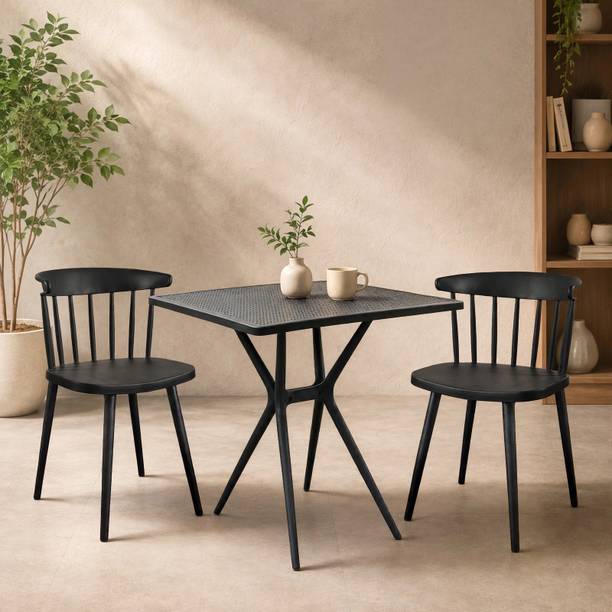 Diya BIngo Square and Royal Dining Table Set for Home Garden Cafeteria Restaurant Plastic 2 Seater Dining Set