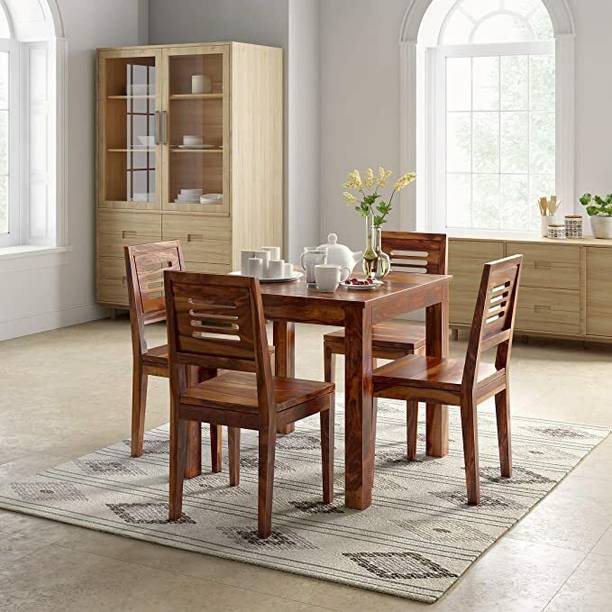 Shree Shyam Dining set in pure sheesham wood solid wood (finish type- polished, (DIY)) Solid Wood 4 Seater Dining Set