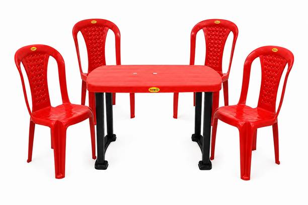 next NPPL Strong 4 Seater Dining Set for Home, Dining Room, Plastic 4 Seater Dining Set