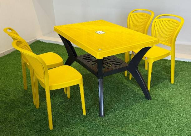 MSR DINING TABLE SET 1+4 CAFE,HOTAL LIVING ROOM OUTDOOR LOAD CAPACITY CHAIR 150KG Plastic 4 Seater Dining Set