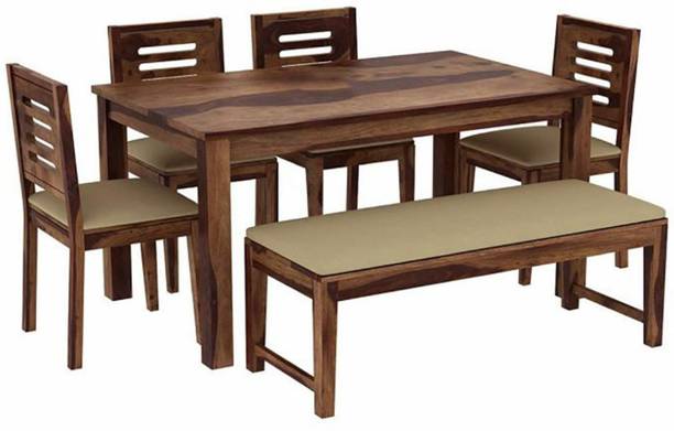 Shree Shyam Dining set in pure sheesham wood solid wood (finish type- polished, (DIY)) Solid Wood 6 Seater Dining Set