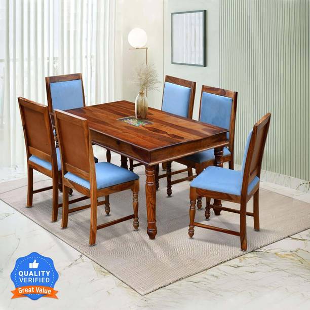 Flipkart Perfect Homes Rosewood ( Sheesham ) Solid Wood 6 Seater Dining Set