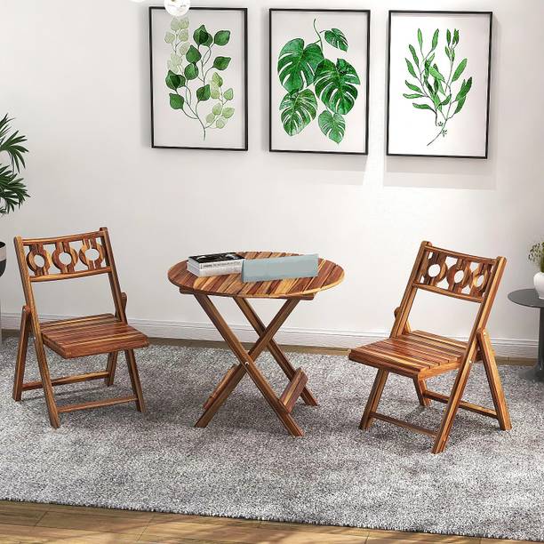 FLIPWOOD Sheesham Wood Foldable Patio Dining Table 2 Seater for Dining Room Solid Wood 2 Seater Dining Set