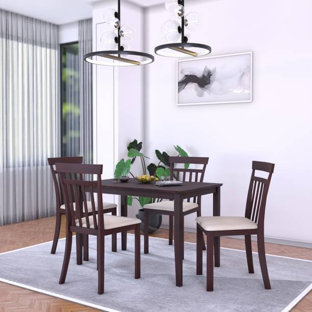 Flipkart Perfect Homes Kansas Solid Wood 4 Seater Dining Set