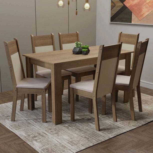 Madesa Medelin Dining Room Engineered Wood 6 Seater Dining Set