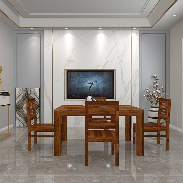 Cherry Wood Rosewood (Sheesham) Solid Wood 4 Seater Dining Set