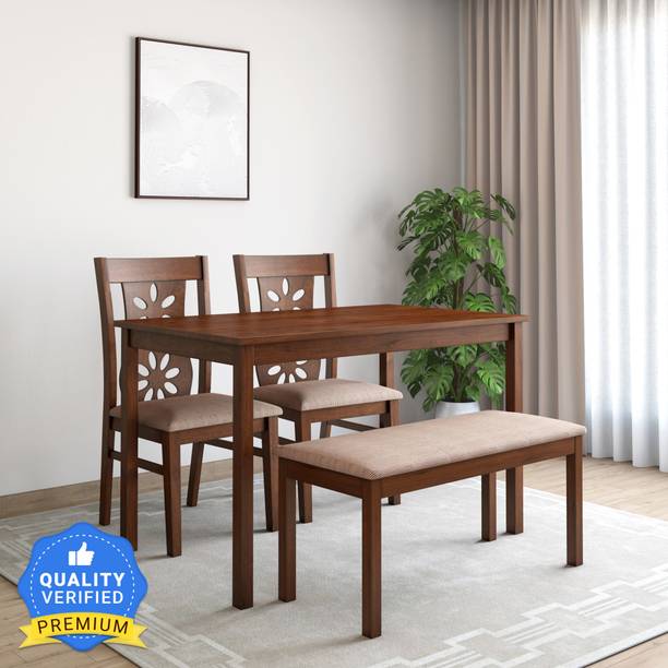 @Home by nilkamal Sutlej Solid Wood 4 Seater Dining Set