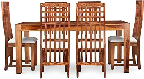 Taskwood Furniture Solid Sheesham Wood 6 Seater Dining Set For Dining Room / Restaurant. Solid Wood 6 Seater Dining Set