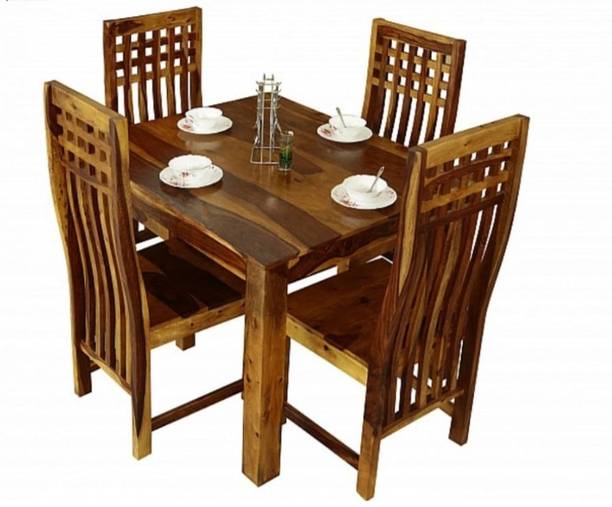 DEWS Solid Wood 4 Seater Dining Set