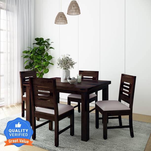 Flipkart Perfect Homes Sheesham Solid Wood Solid Wood 4 Seater Dining Set