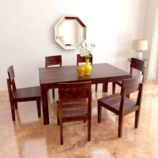 Flipkart Perfect Homes Rosewood (Sheesham) Solid Wood 6 Seater Dining Set