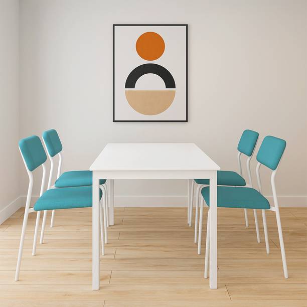 P&B Home Opal Indoor & Outdoor for Dining Room and Living Room | 1 Year Warranty | Metal 4 Seater Dining Set