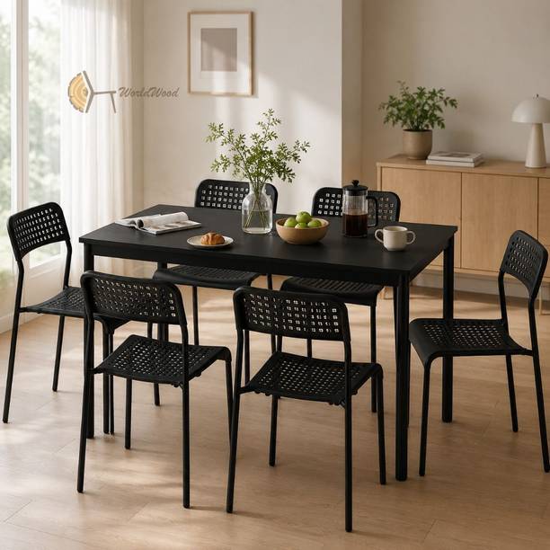 Flipkart Perfect Homes Indoor Dining Room & Living Room Engineered Wood 6 Seater Dining Set